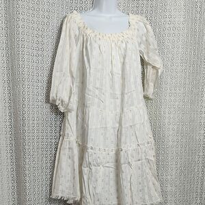 Vineyard Vines Cream Long Sleeve Dress